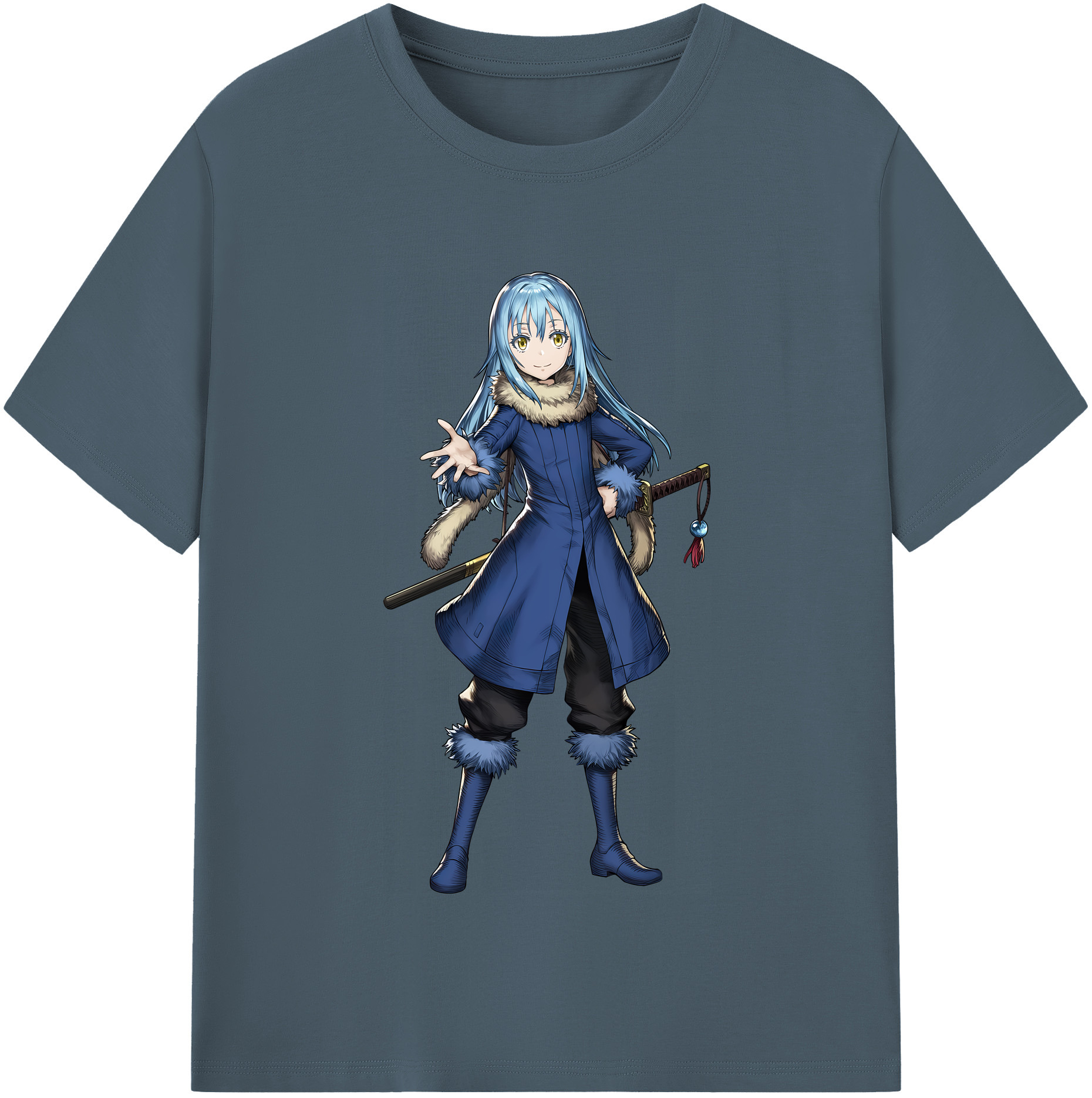 （画像用） 転スラ Regarding Reincarnated to Slime 綿100％半袖Tシャツ（フロントプリント）